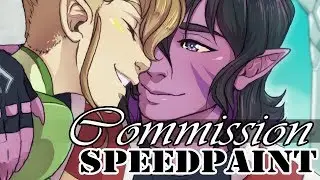Commission Speedpaint [#3] [VLD Altean!AU Pidge x Galra!Keith]