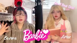 Turning into Barbie 💕 - Rf Leah 2023 #barbie #fashion #hair