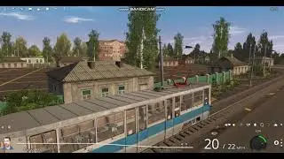 Поездка по маршруту 9 в Trainz 2019 на КТМ-8