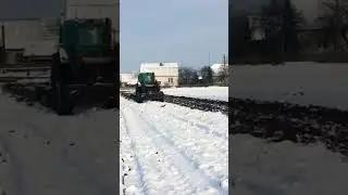 Т-40 в работе зимой с двигателем от Мерседес