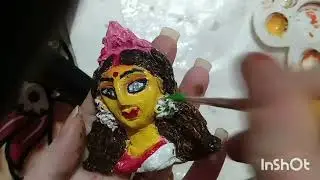 মা দুর্গা ক্লে জুয়েলারি তৈরির সহজ পদ্ধতি/ Durga face necklace making with clay for durgapuja #cly