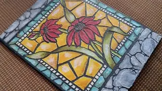 Stained Glass Daisies Canvas