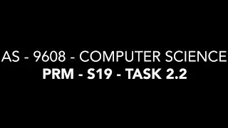 AS Pre-Release Material May/June 2019 - TASK 2.2 - Solution