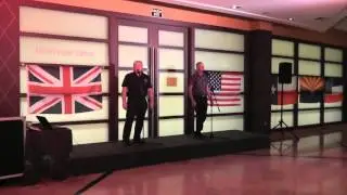 Alan & Larry performing as The N'everleys singing 