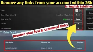 Remove lost & scammed links from your account within 26h pubg new update | Remove 3rd email/number