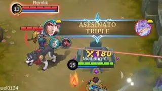 TRIPLE KILL!! Main Zilong Best Build Full Damage Critic 200% - CLASIFICATORIA 