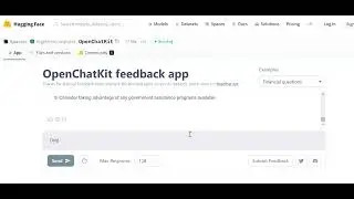 OpenChatKit feedback app Demo - Open source alternative to ChatGPT