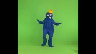 Радужные друзья на зеленом фоне, футаж, хромакей
