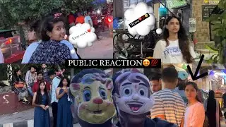 PUBLIC REACTION😨😂❤️ ON CHOTA BHEEM MASK😷 LAXMI NAGAR || KARAN KASHYAP ||