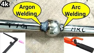 Steel बॉल में आर्गन वेल्डिंग /इलेक्ट्रिक वेल्डिंग Kaise Hota Hai / Argon Welding Tips