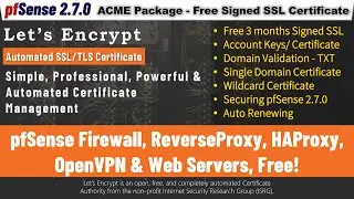 pfSense 2.7.0 - New 2024 - ACME Package & Let's Encrypt Free SSL Certificate