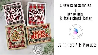 How to create Buffalo Check Tartan Backgrounds and 4 New Card Samples