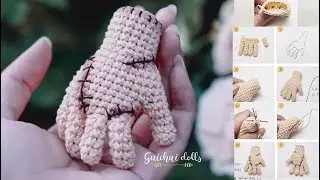 МК по вязанию амигуруми Вещь Рука из Wednesday крючком. Автор: Guichai dolls