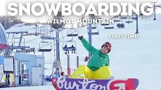 จากความกลัวสู่ความตื่นเต้น: ครั้งแรกกับการเล่น Snowboard ที่ Wilmot Mountain อเมริกา