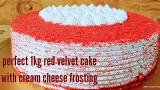 1 kg red velvet cake recipe|red velvet cake|red velvet cake with cream cheese frosting|epi 65