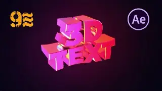 3D текст в After Effects  БЕЗ плагинов.3D текстовая анимация.3Dtext in AfterEffects WITHOUT plugins.