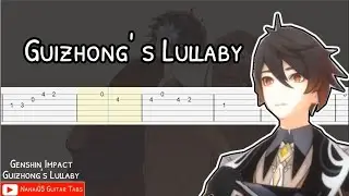 Genshin Impact - Guizhong's Lullaby Guitar Tab Tutorial