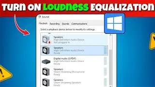 How to enable loudness equalization windows 11 || loudness equalization windows 11