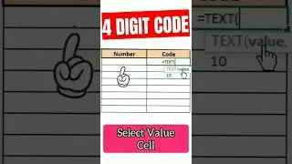 Power of 4 Digit Data In Excel | TEXT Function | TEXT Formula  #excel #excelworld #exceltips #excel