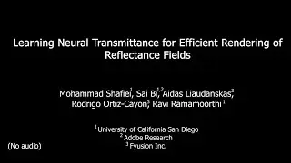Learning Neural Transmittance for Efficient Rendering of Reflectance Fields