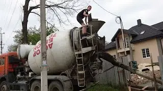 КАМАЗ МИКСЕР  очередная выгрузка