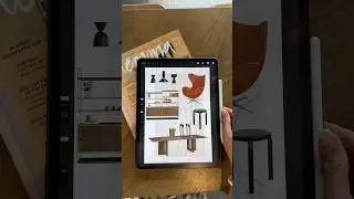 Drawing Scandinavian Interior Moodboard 2024 on my iPad  #procreate #interiordesign