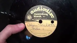 Alvin Mallette Audiodisc 78 RPM recording to Montclair State College