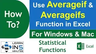 How to Use Averageif & Averageifs Function In Microsoft Excel