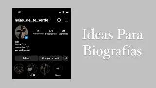 8 ideas para biografías ☾ ﾟ⋆.⋅ CONVIERTE TU INSTAGRAM AESTHETIC