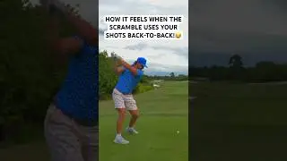 That feeling you get when the scramble takes your shots back-to-back!😂 #golf