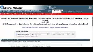 How to search for reviewers on Editorial Manager using author-suggested reviewers