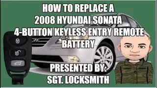 How to replace a 2008 Hyundai Sonata 4 Button Keyless Entry Remote Battery