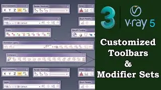 How to customized toolbars and modifier set tutorial for beginners in 3dsmax 2021