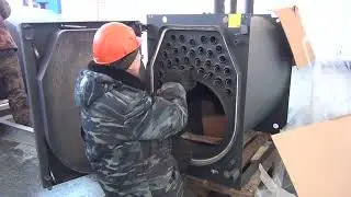 Разгрузка и установка котлов Viesberg STEEL333