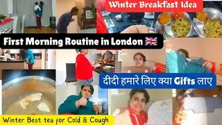 First Winter in London: Indian Mom’s Morning Routine 2025 | Winter Breakfast Ideas & Didi's Gifts