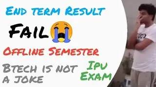 My First Offline Semester Result || Some days before ipu end sem result