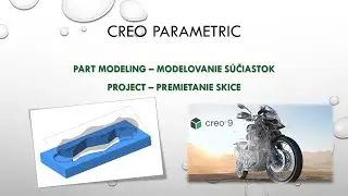 Creo 9 Modelovanie Premietaná skica