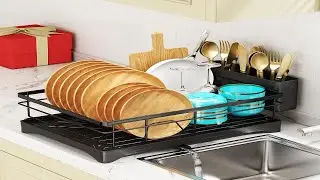Streamlined Kitchen Solution, Dish Drying Rack, Dish Racks for Kitchen Counter with Utensil Holder