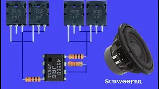 DIY Subwoofer Bass Powerful  Amplifier with  Transistor, New Circuit at home, Subwoofer Bass
