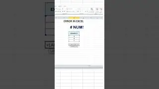 num error in excel