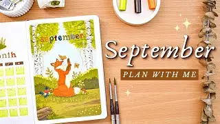 PLAN WITH ME • September Bullet Journal Setup 2022 • Woodland Theme 🍂