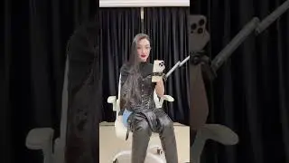 Black thigh high boots and transparent boots