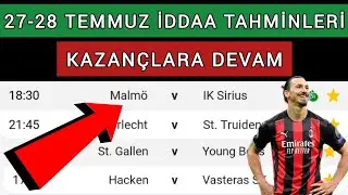 27 TEMMUZ VE 28 TEMMUZ İDDAA TAHMİNLERİ