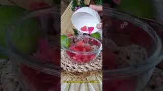 Chá Gelado feito com flores de BOUNGAINVILLE