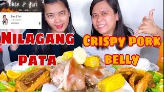 NILAGANG PATA | CRISPY PORK BELLY MUKBANG | ONLINE COLLAB W/ @BhenandYuri