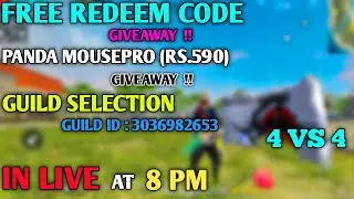 REDEEM CODE GIVEAWAY💯 GUILD SELECTION 🥳 LIVE UPDATE 🔴