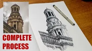 How to Sketch Buildings - Complete Process
