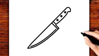 How to draw knife  ❤️   ( easy 😊 )