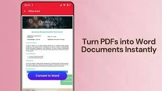 PDF to Word Converter App