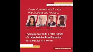 Leveraging Your Ph.D in STEM Outside of Academia Online Panel Discussion